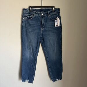 Nwt TimeAndTru High Rise Straight Leg Ankle Jeans. Size 12. Great Casual Jean!